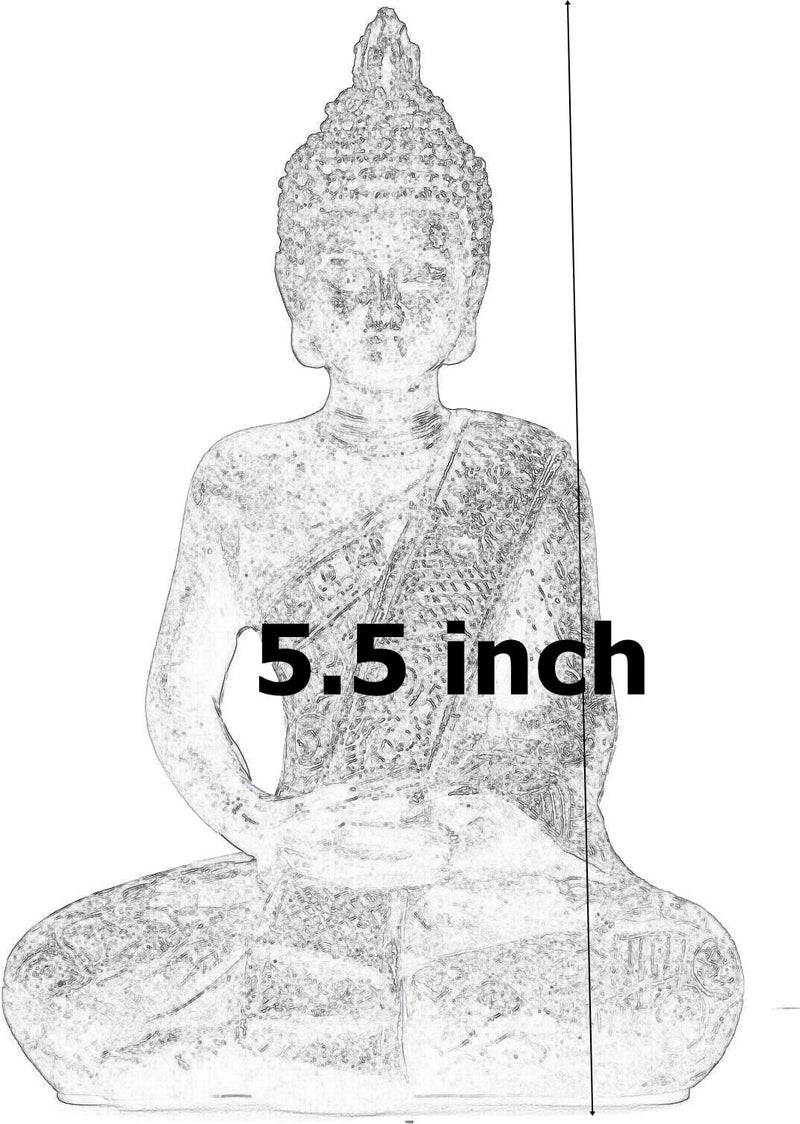 Bellaa Black Buddha Statue Enlightenment Meditation Dhyana Mudra Sitting Blessing Goodluck Happy Collectibles Figurines Sculpture Living Room Outdoor Garden Patio - Image 3